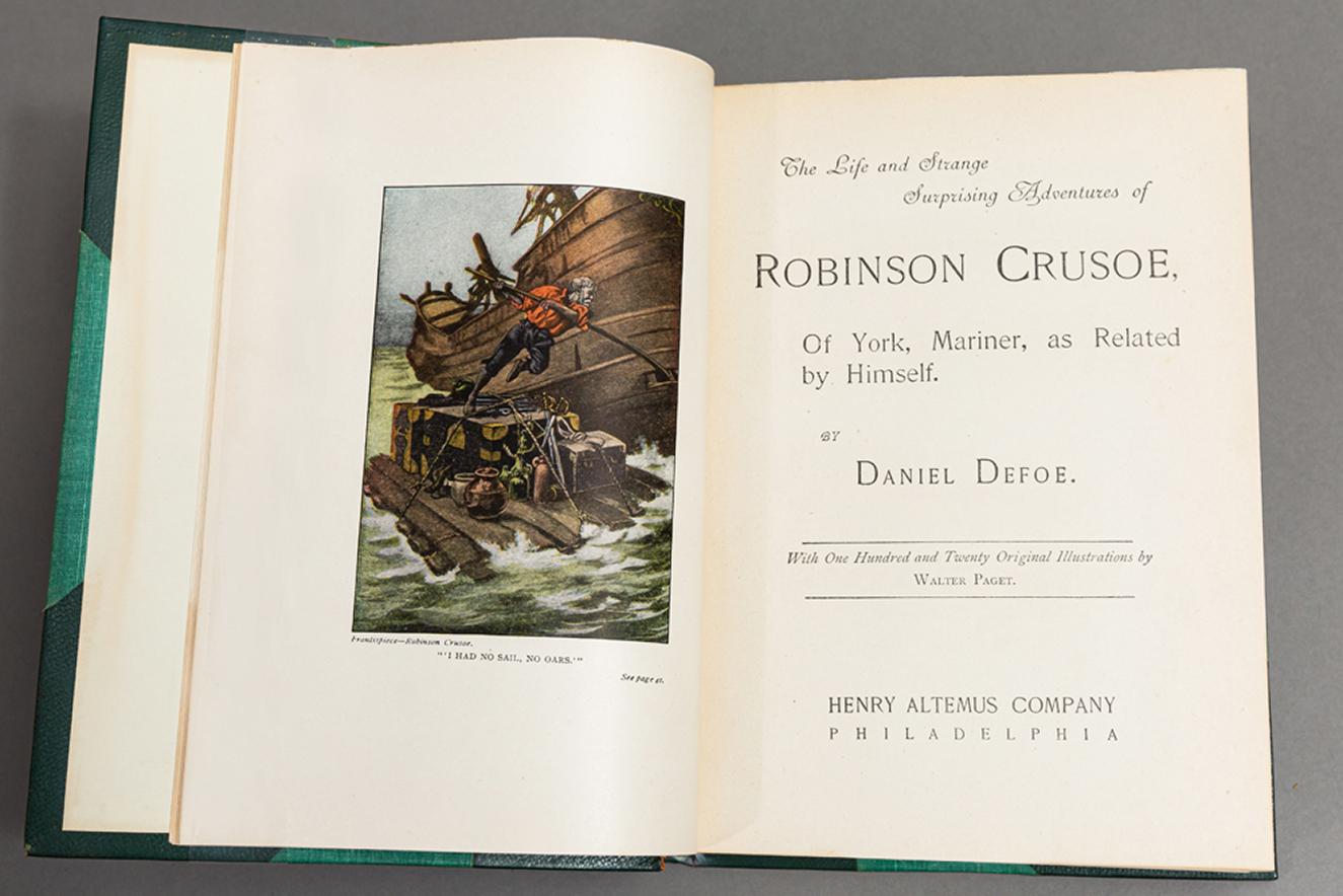 Leather Daniel DeFoe, Robinson Crusoe