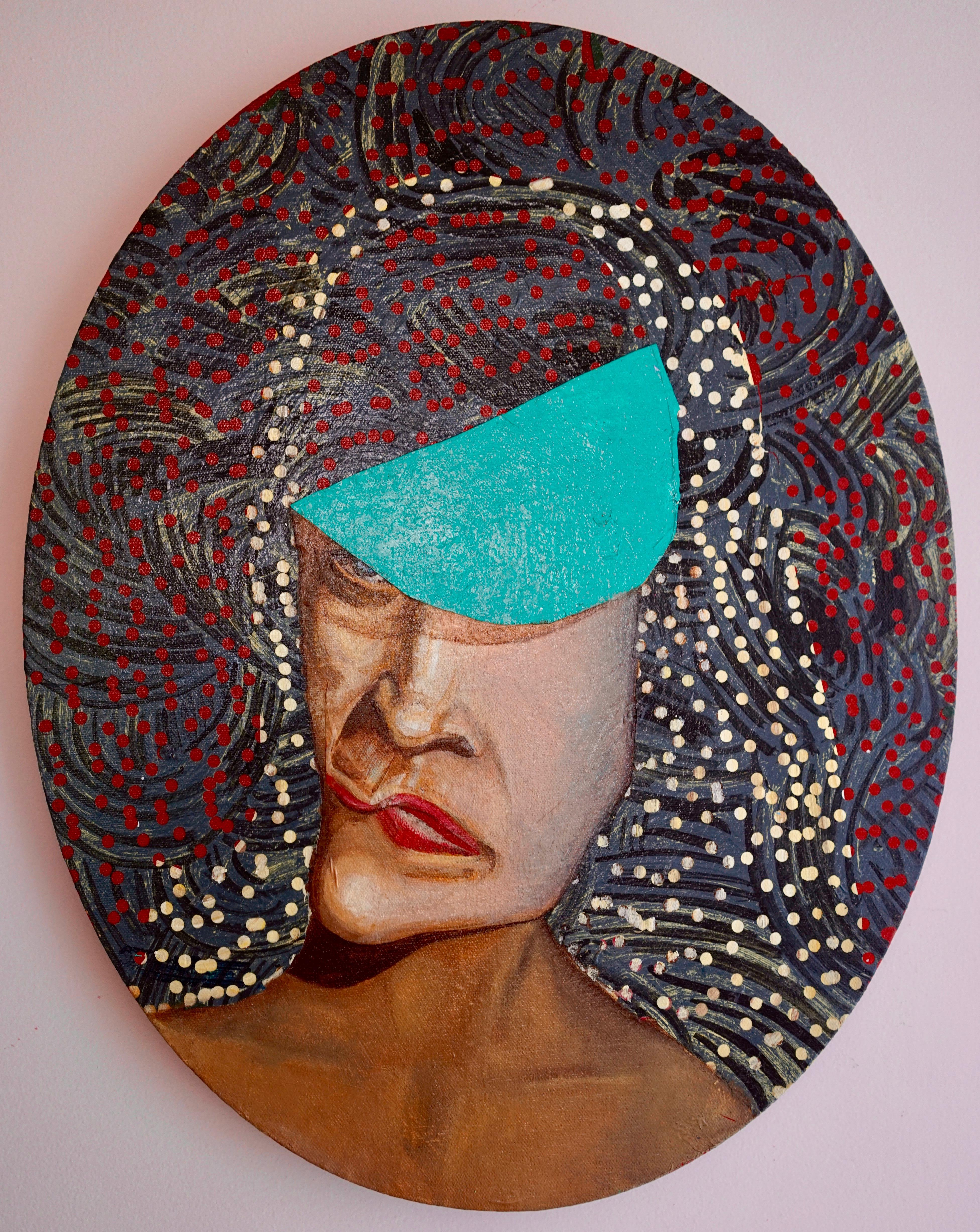 Daniel Dejean Portrait Painting - Oval Portrait of a Woman