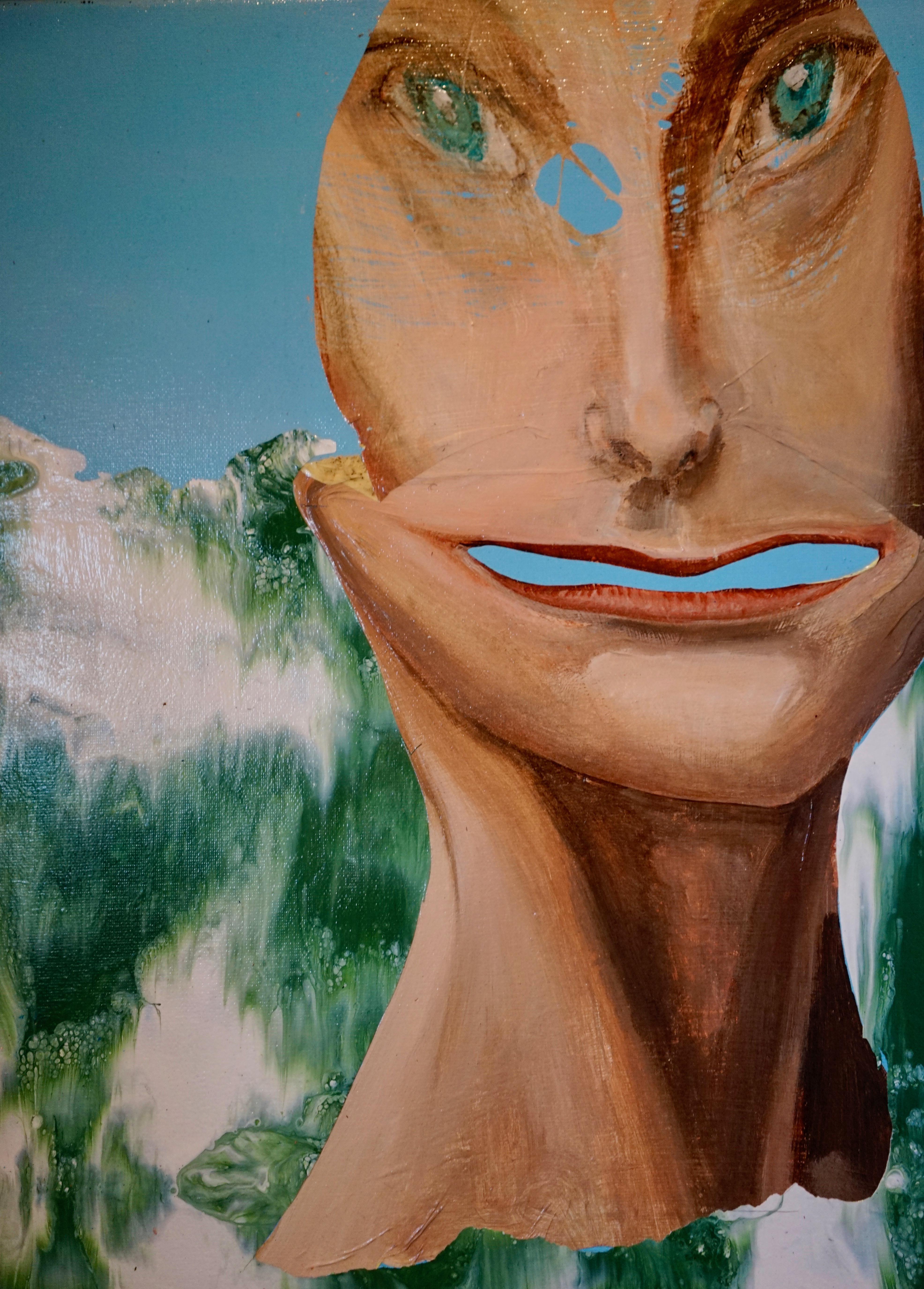 Paysage (Schwarz), Figurative Painting, von Daniel Dejean
