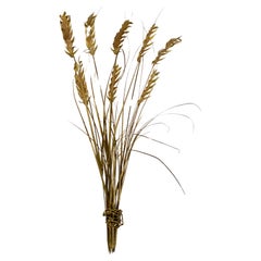 Daniel d'Haeseleer Brass Wall Sculpture Corn-bundle  1970's Belgium, Signed
