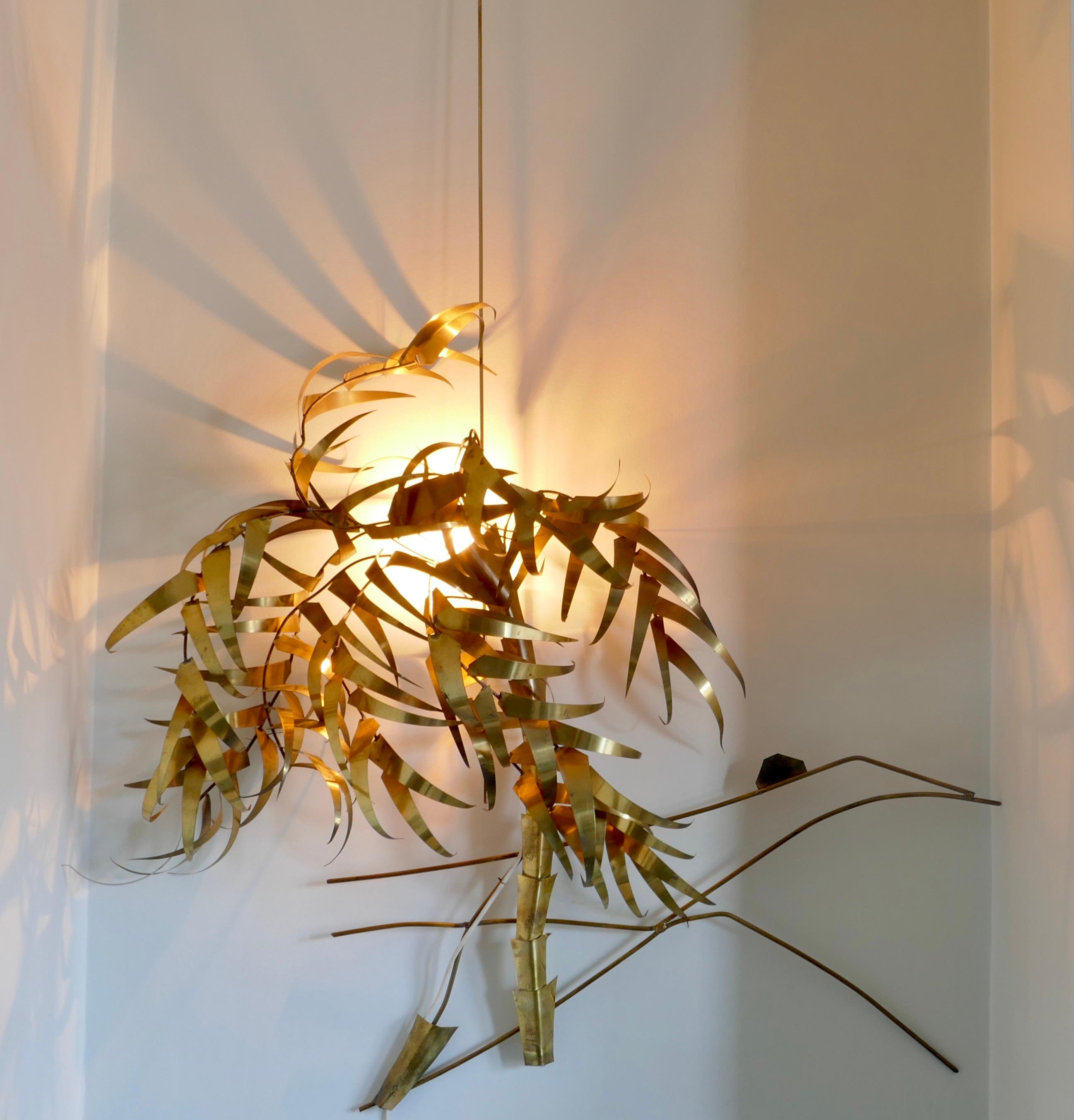 Daniel Dhaeseleer Palm Tree Wall Light Sculpture  For Sale 1