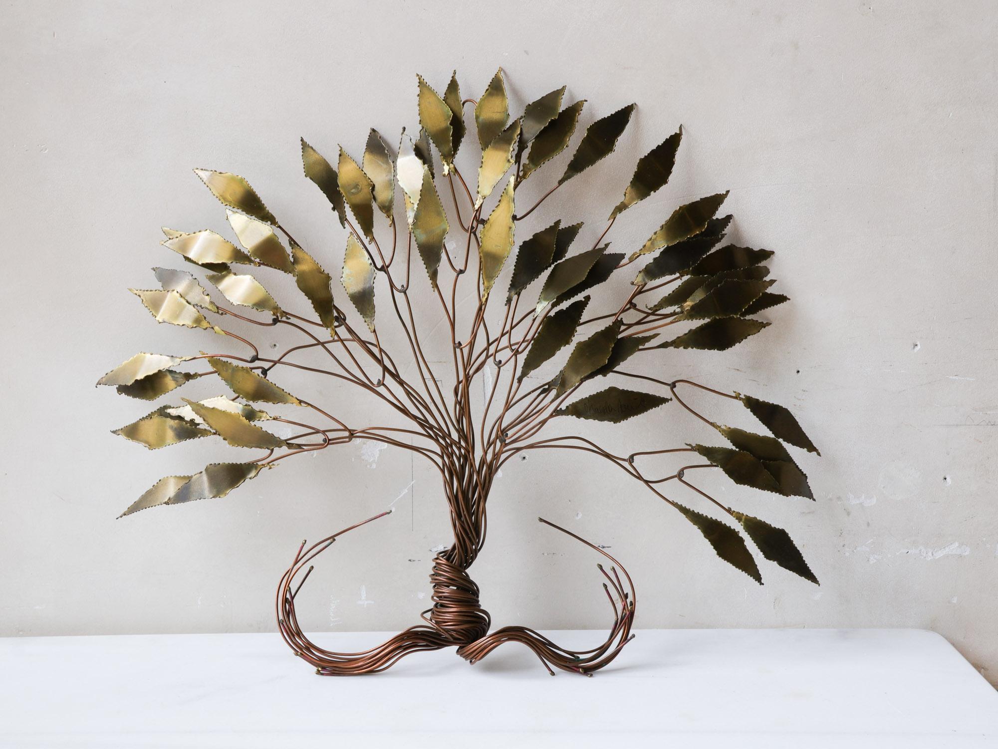 Late 20th Century Daniel d'Haeseleer tree wall sculpture For Sale