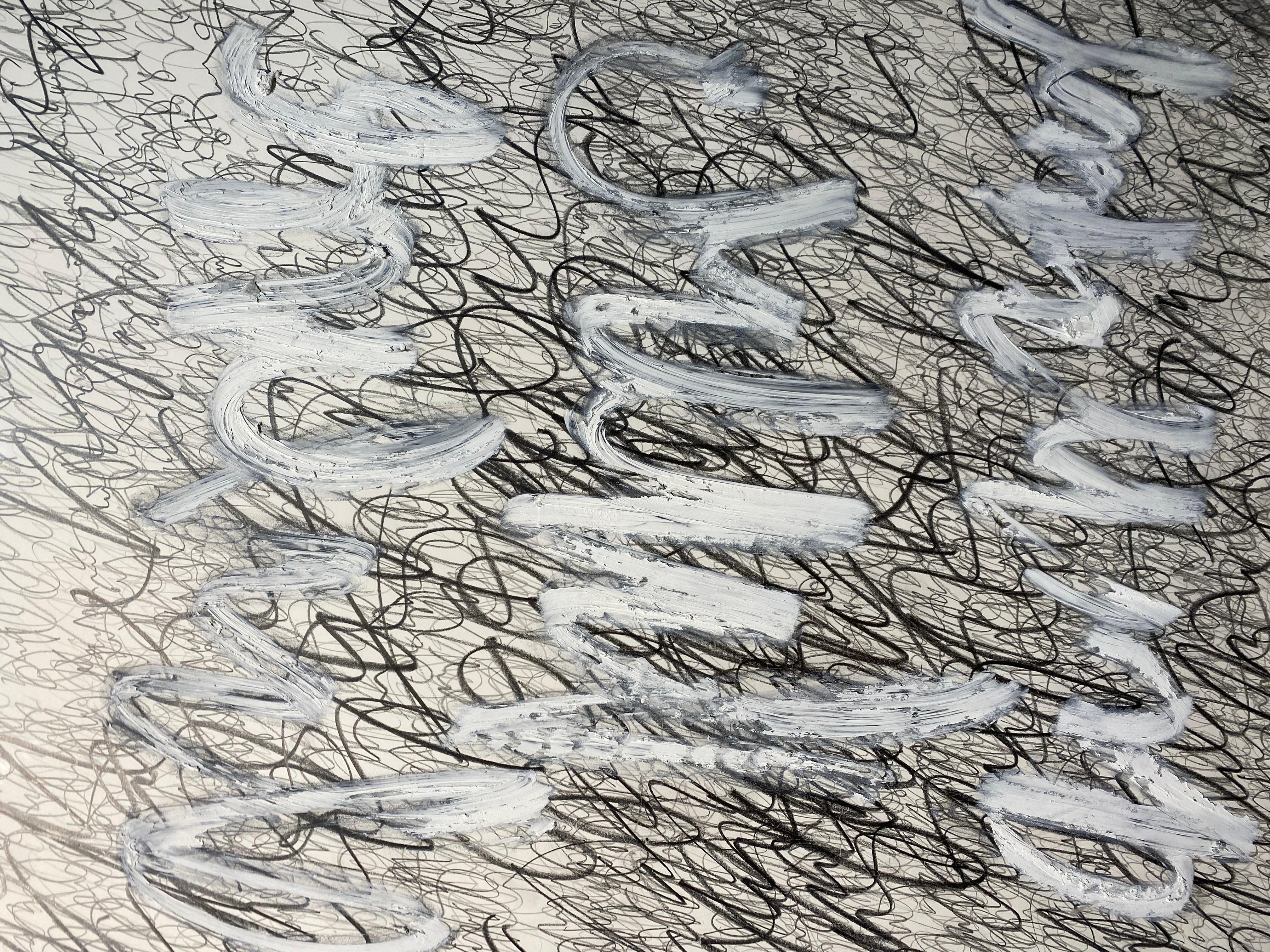 Asemico N001.003 - Abstract Painting Grigio di Daniel Diaz-Tai