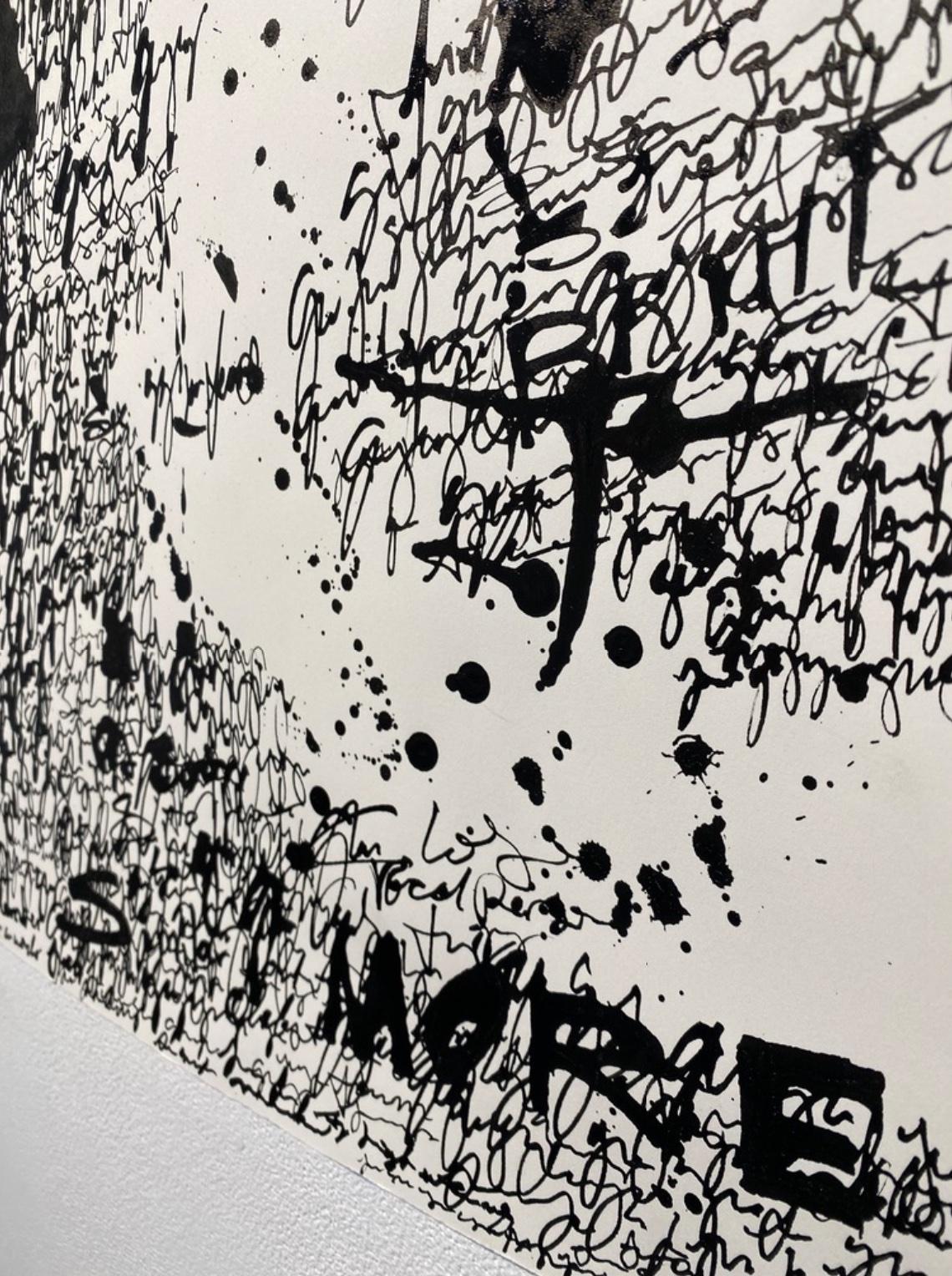 Asemico N0011.23 - Abstract Painting Grigio di Daniel Diaz-Tai