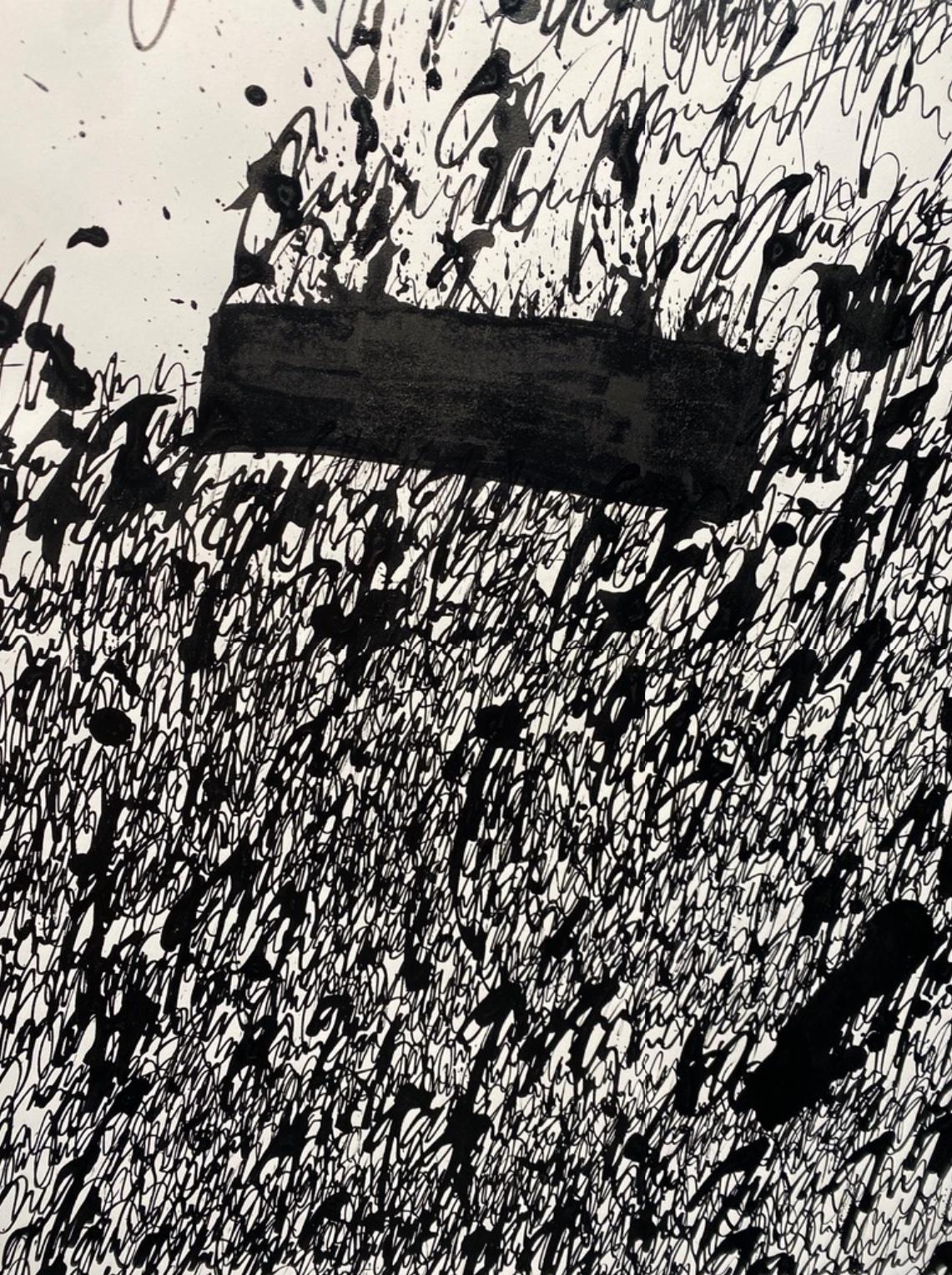 Asemic N0015.23 - Painting by Daniel Diaz-Tai