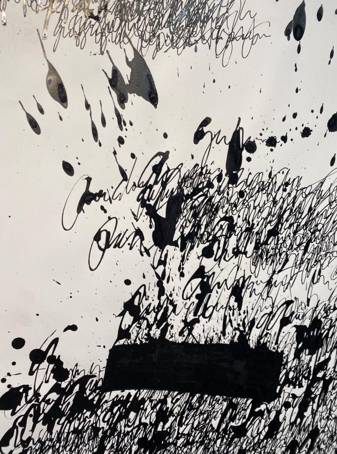 Asemic N0015.23 - Abstract Painting by Daniel Diaz-Tai