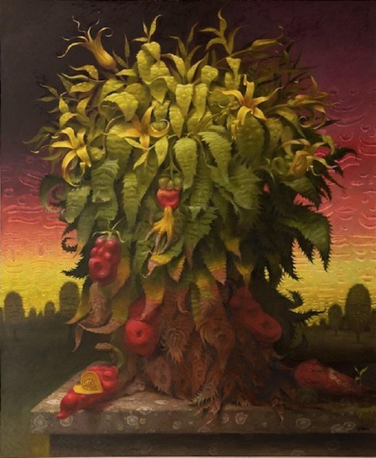 Rebirth of a Plant Oil Painting on Panel Pareidolia Surrealism In Stock

Daniel Douglas (Dedemsvaart, 1984)

Growing up on the countryside of the Netherlands, Daniel Douglas  spend his childhood in the landscape that is so famously depicted by the