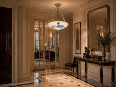 Daniel Drancourt Art Deco Pendant Chandelier, 1920