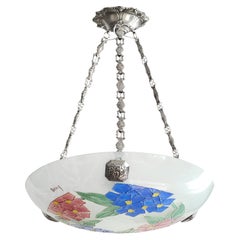 Daniel Drancourt Art Deco Pendant Chandelier, 1920