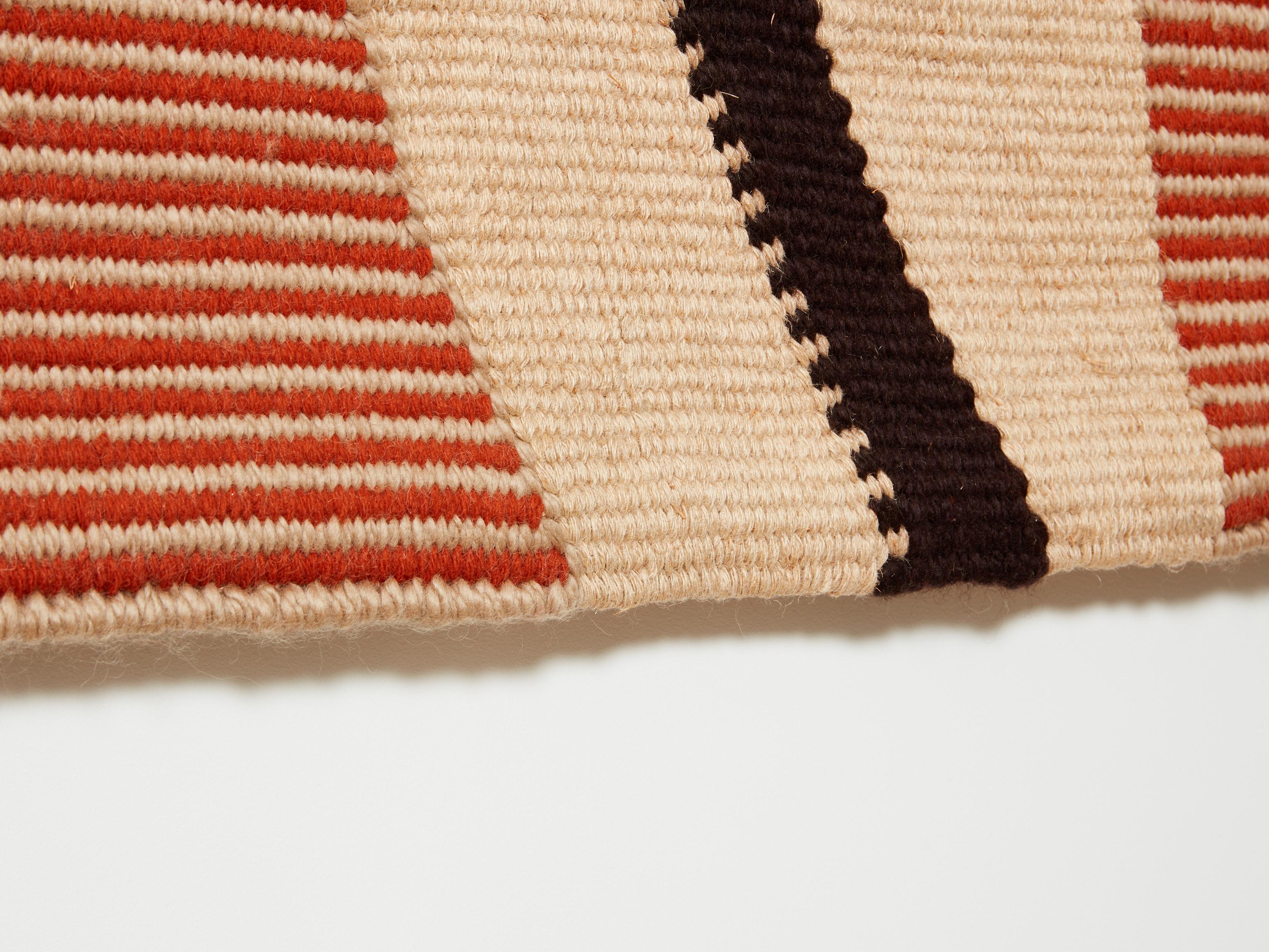Daniel Drouin, tapisserie abstraite en laine tissée rouge ombré, 1970 1