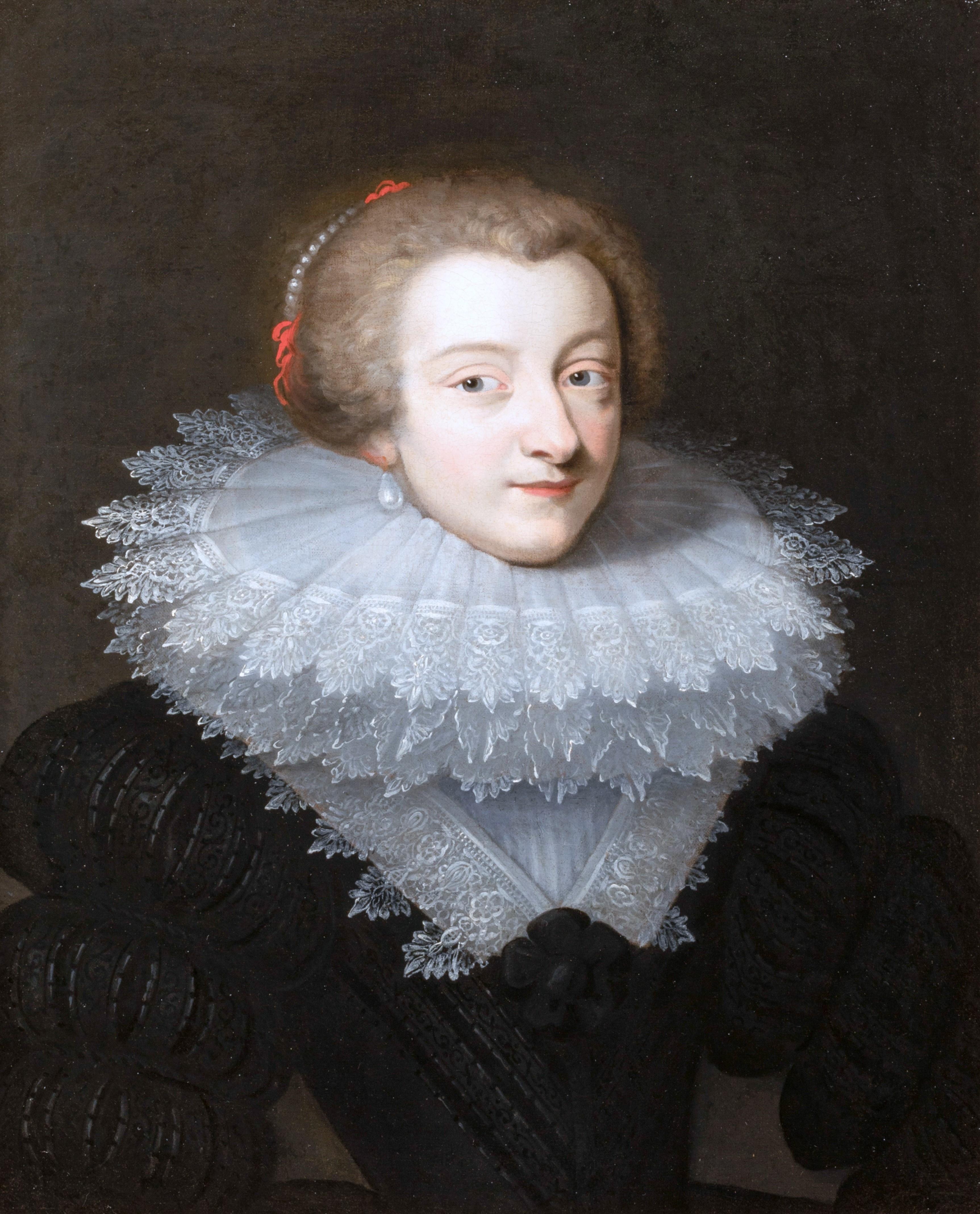 17th century French School Portrait of Countess of Grignan - Painting by Daniel Dumonstier
