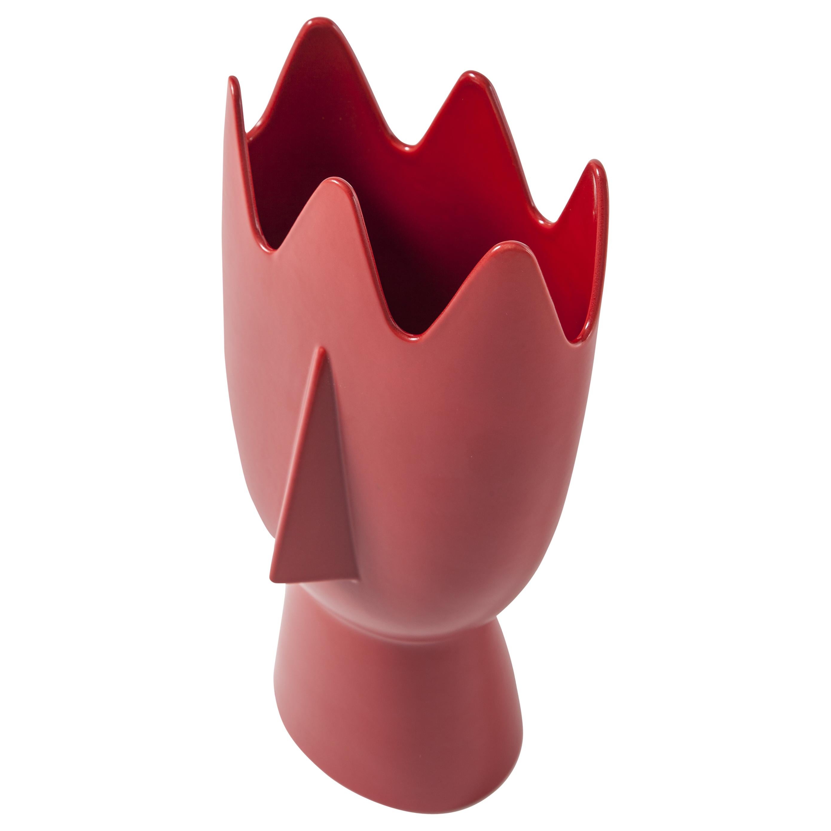 Daniel Eltner & Vase de la famille Diavoletti d'Alessandro Mendini en rouge pour Cappellini