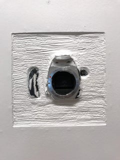 "Canon" Original 35mm camera sculpted in plaster & wood from 'White box series'