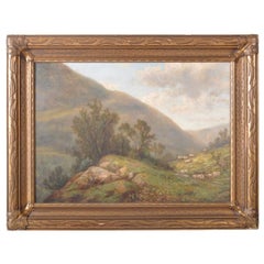 « Paysage avec moutons » de Daniel Folger Bigelow (1823-1910), huile sur toile