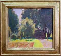 Dead End, New Hope School American Impressionist Landscape with House, Framed