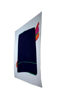 Daniel Gelakoska Black with Spring Roses Contemporary Serigraph with Embossed