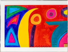 1998 Abstract Color Field Diptych by Daniel Gelakoska, Acrylic on Paper