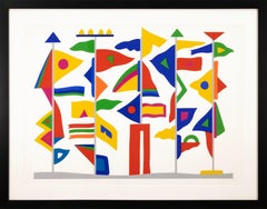 Daniel Gelakoska Color Breeze Contemporary Serigraph with Embossed Artist Seal