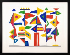 Daniel Gelakoska Color Breeze Contemporary Serigraph with Embossed Artist Seal