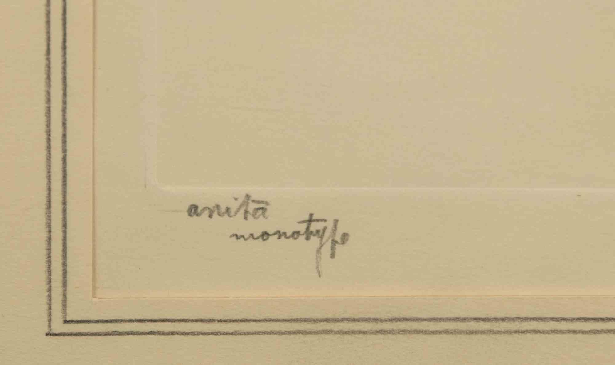 Anita - Monotype attr. à Daniel Girard - Début du 20e siècle en vente 2