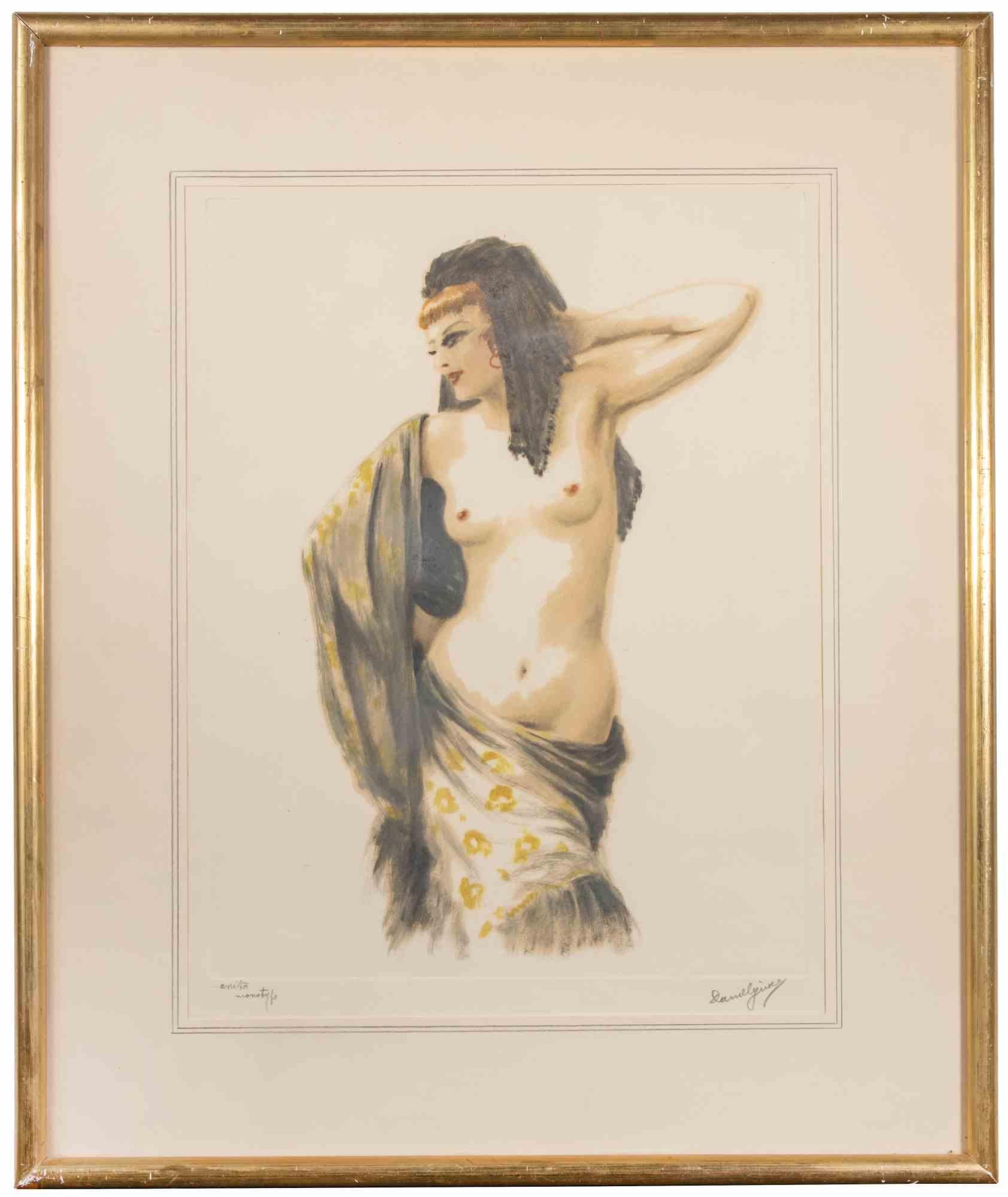 Anita - Monotype attr. à Daniel Girard - Début du 20e siècle en vente 3