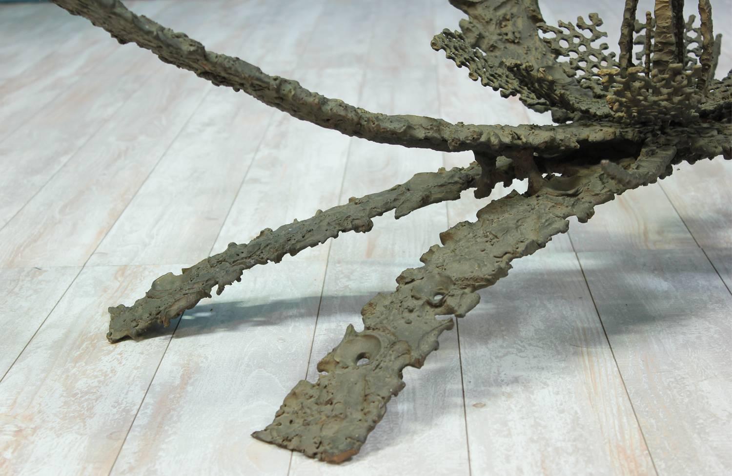 Bronze Table basse abstraite en bronze Daniel Gluck en vente