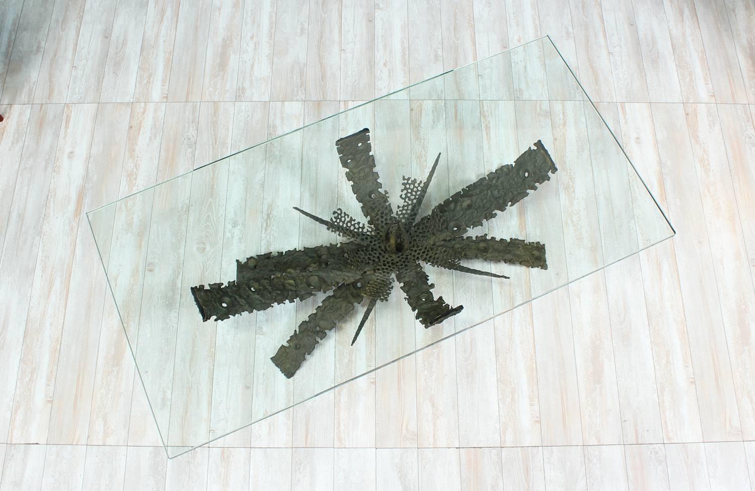 Table basse abstraite en bronze Daniel Gluck Excellent état - En vente à Los Angeles, CA