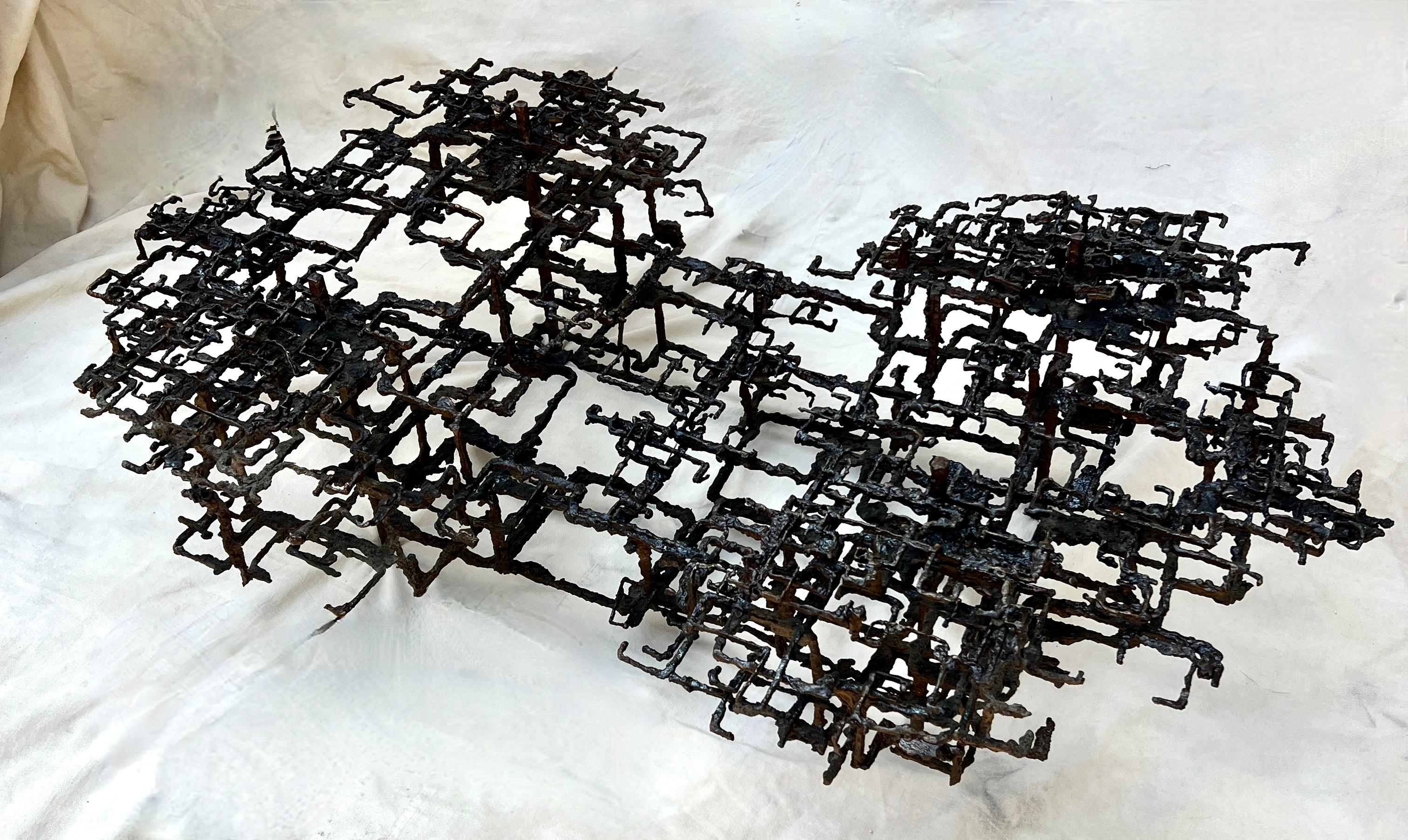 Daniel Gluck Handcraft Brutalist Mid Century Cocktail Tables en vente 2