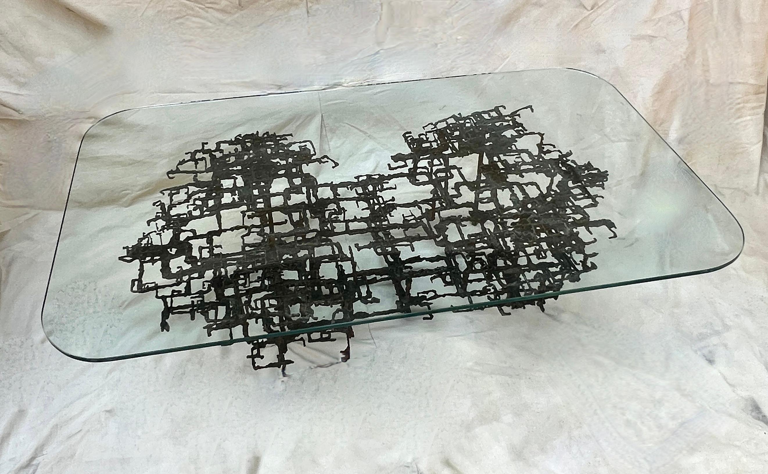 Daniel Gluck Handcraft Brutalist Mid Century Cocktail Tables en vente 3