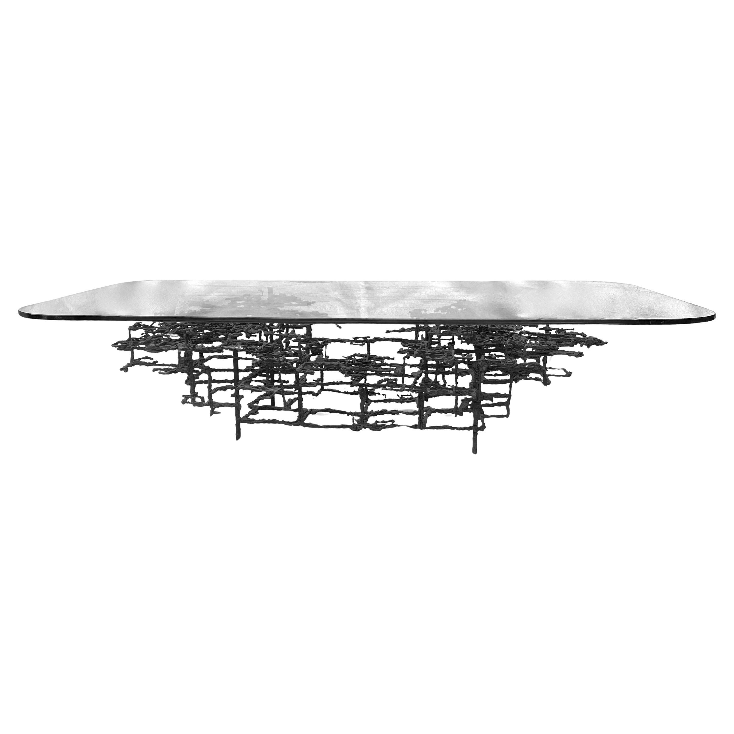 Daniel Gluck Handcraft Brutalist Mid Century Cocktail Tables