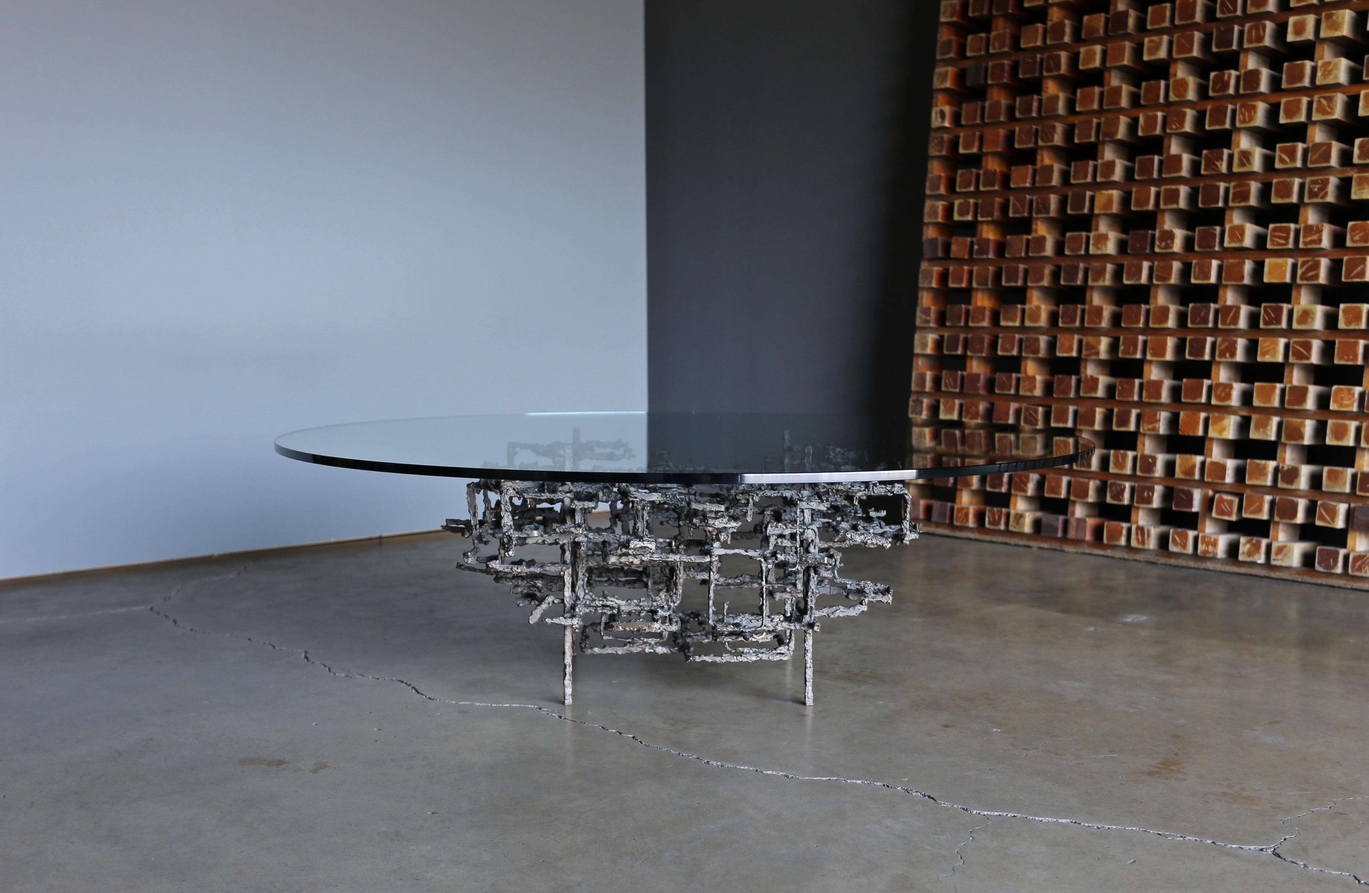 Bronze Daniel Gluck Sculptural Coffee Table, circa 1970