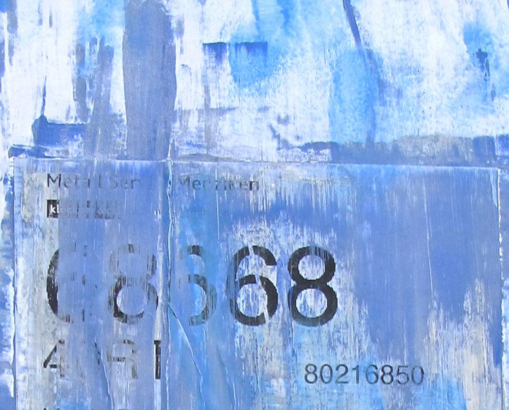 042 o.T. (Heib), 2018 (Abstraktes Gemälde) (Blau), Abstract Painting, von Daniel Göttin