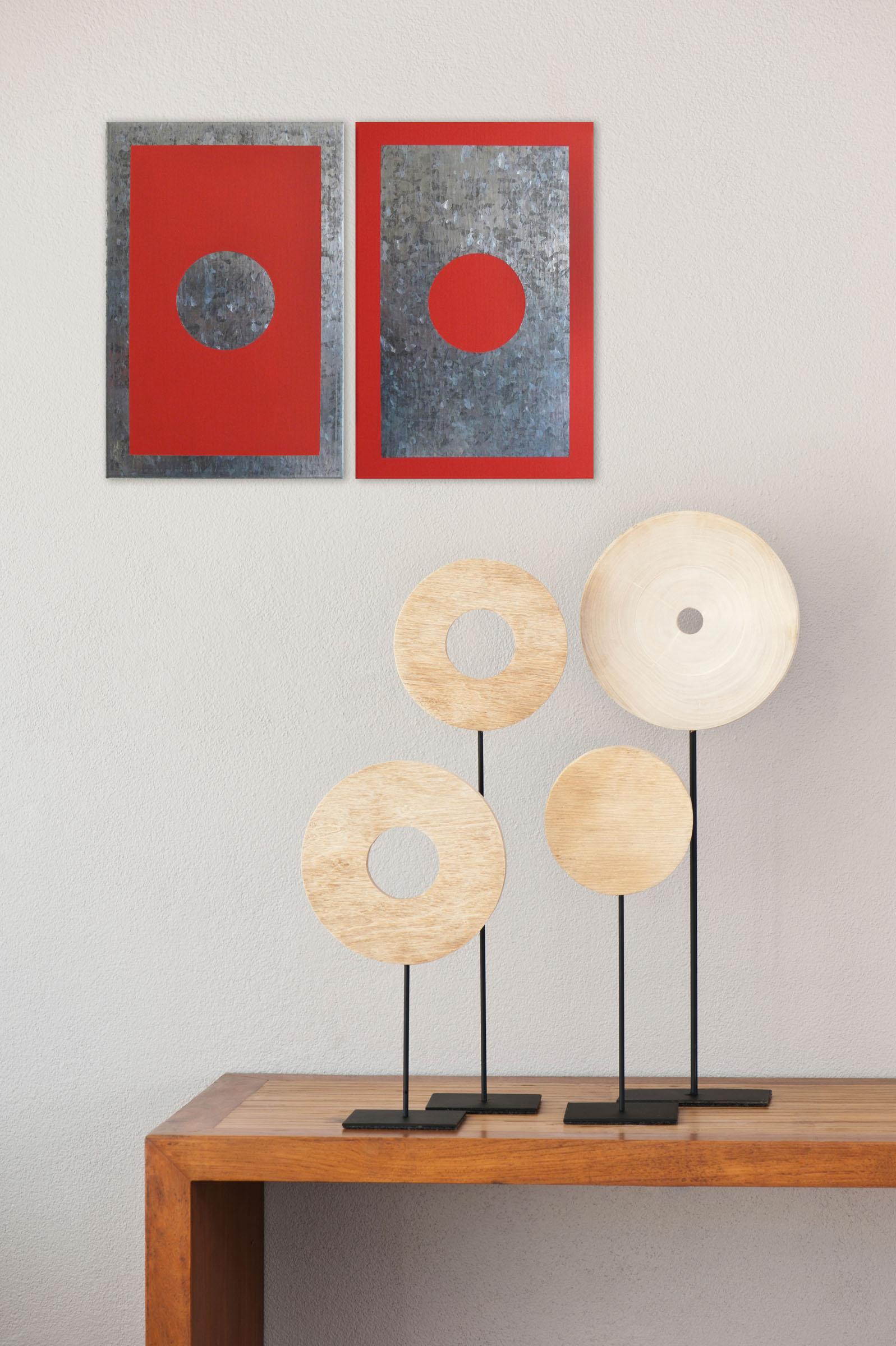 O1A-B, 2018 (Pittura astratta) - Abstract Painting Marrone di Daniel Göttin