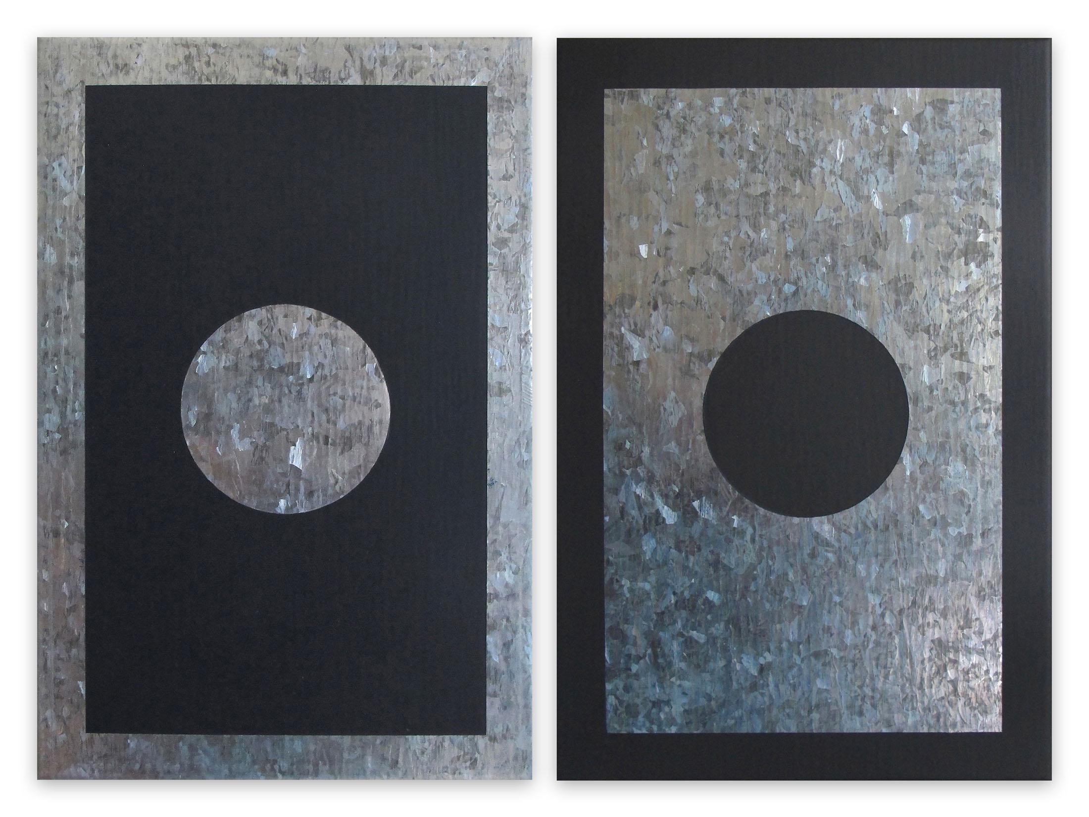 Abstract Painting di Daniel Göttin - O2A-B, 2018 (Pittura astratta)