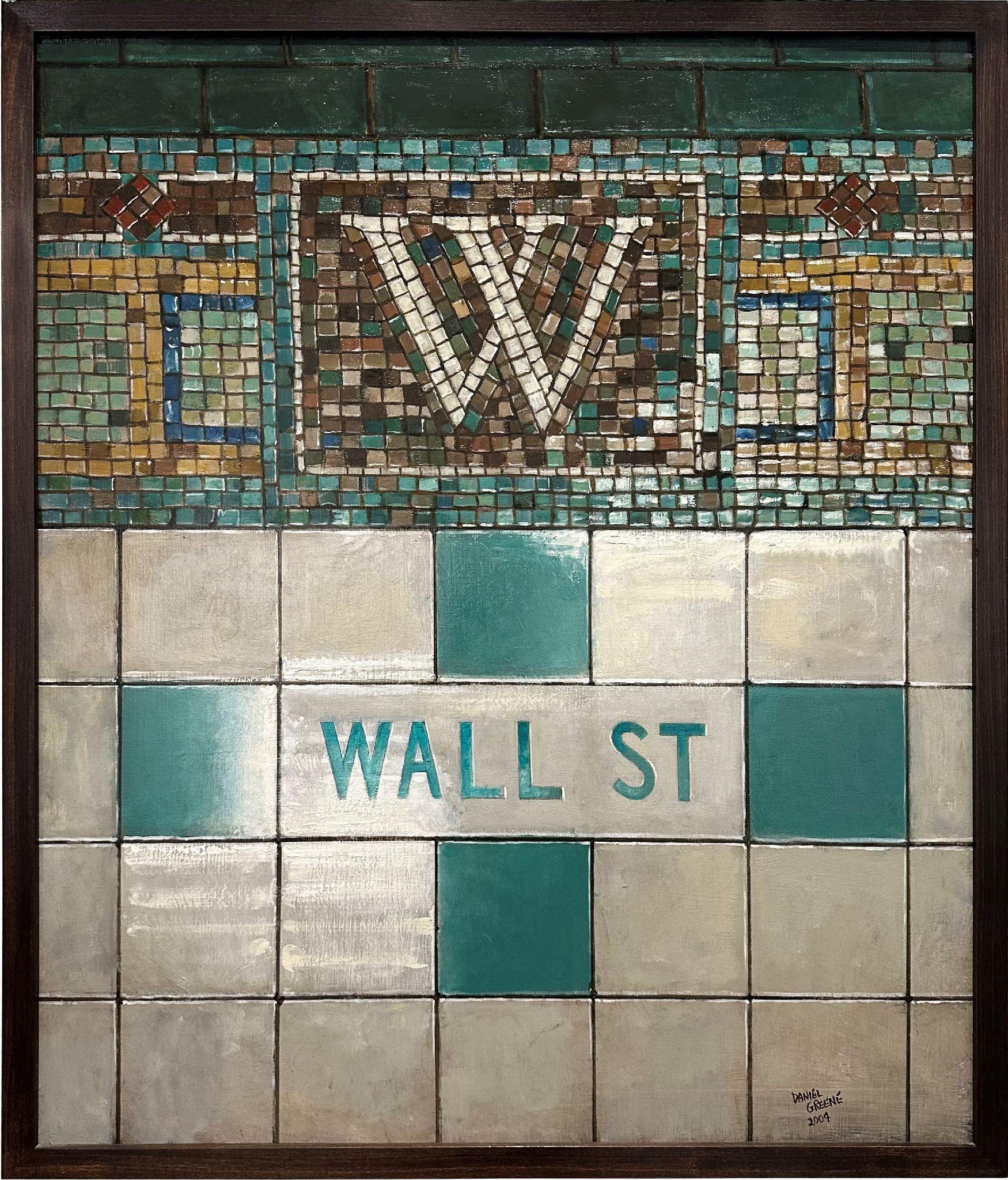 Wall St. – Painting von Daniel Greene