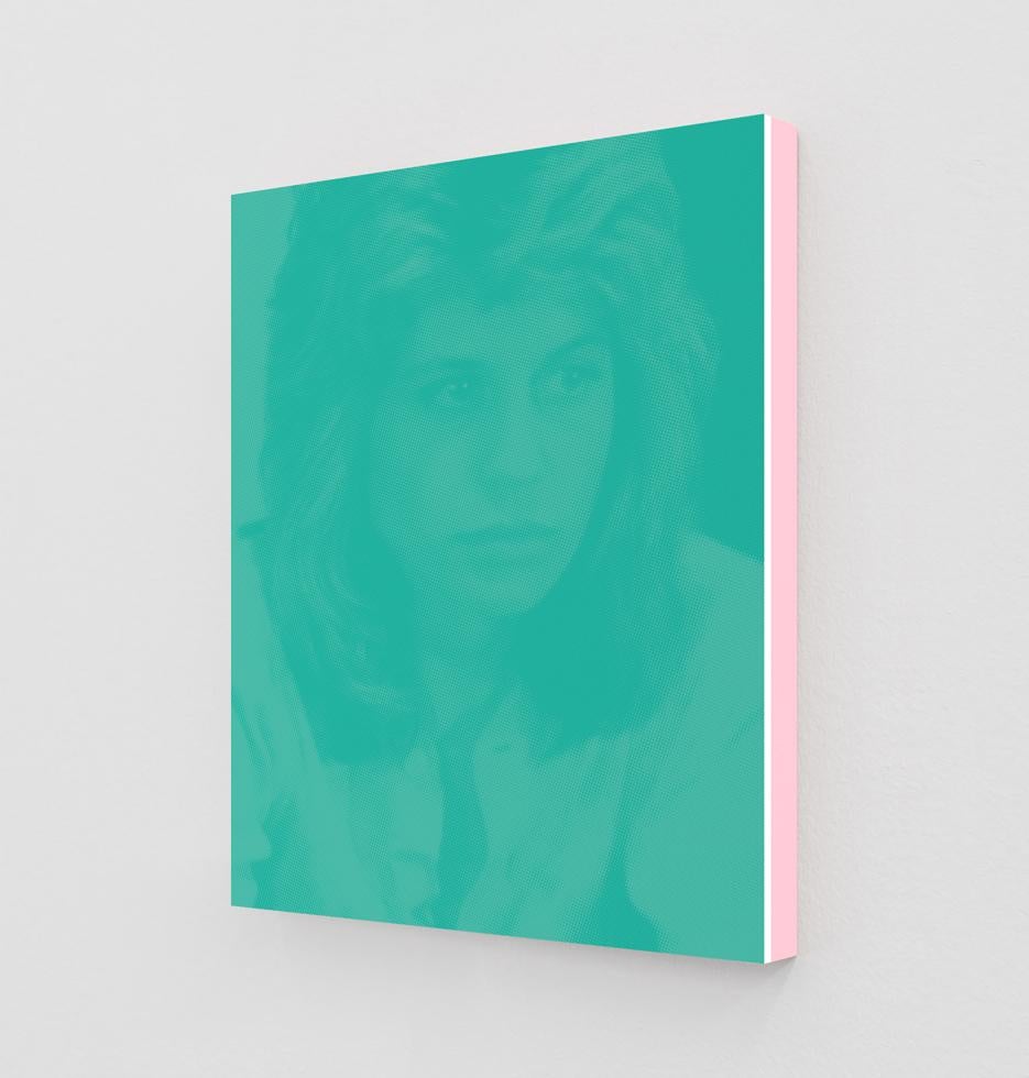 Portrait Print Daniel Handal - Linda Hamilton as Sarah (Tiffany Blue I)