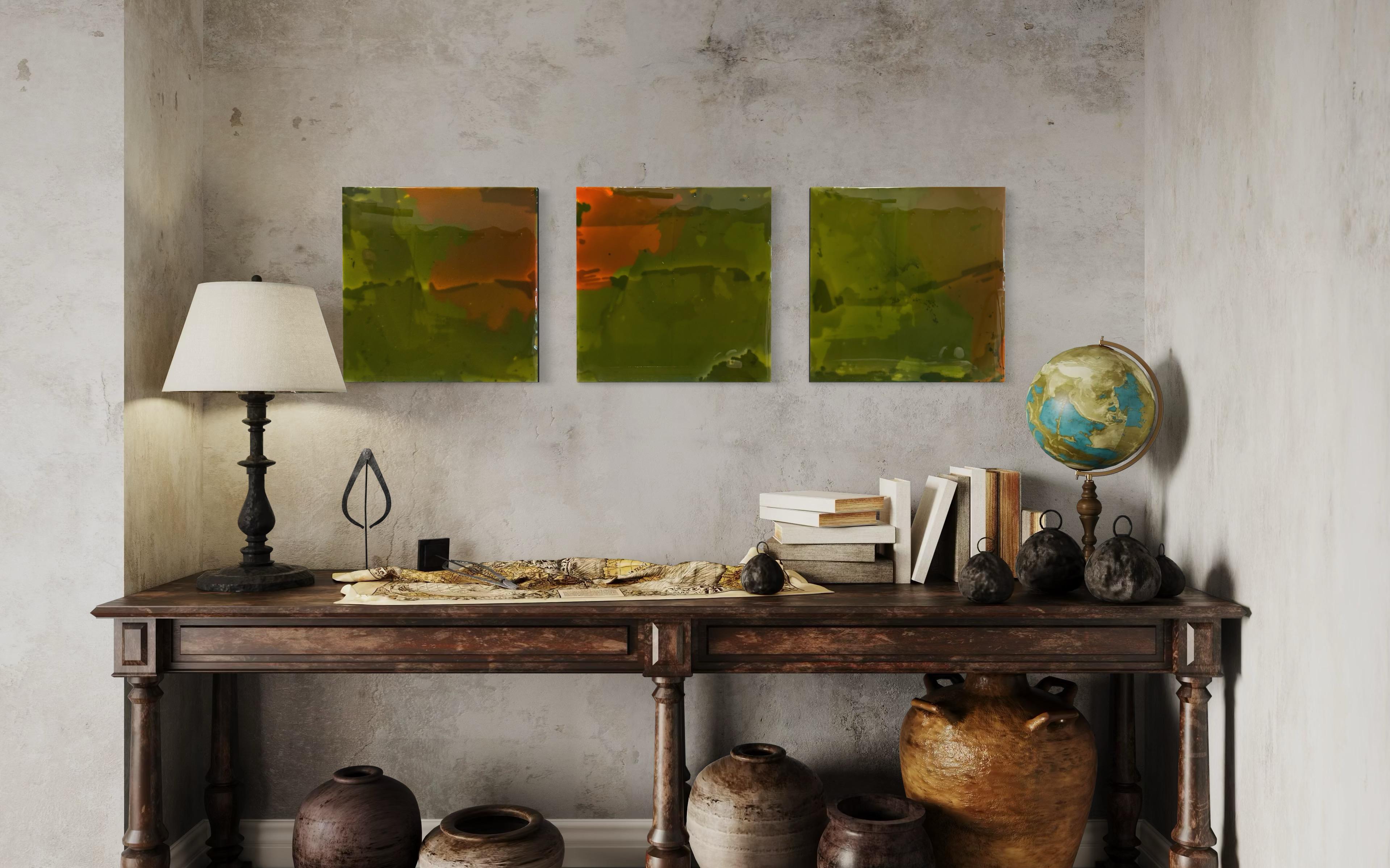 A LITTLE STORMY INSIDE 2, art en résine de style libre, pièce unique, faite à la main - Abstrait Mixed Media Art par Daniel Hellermann