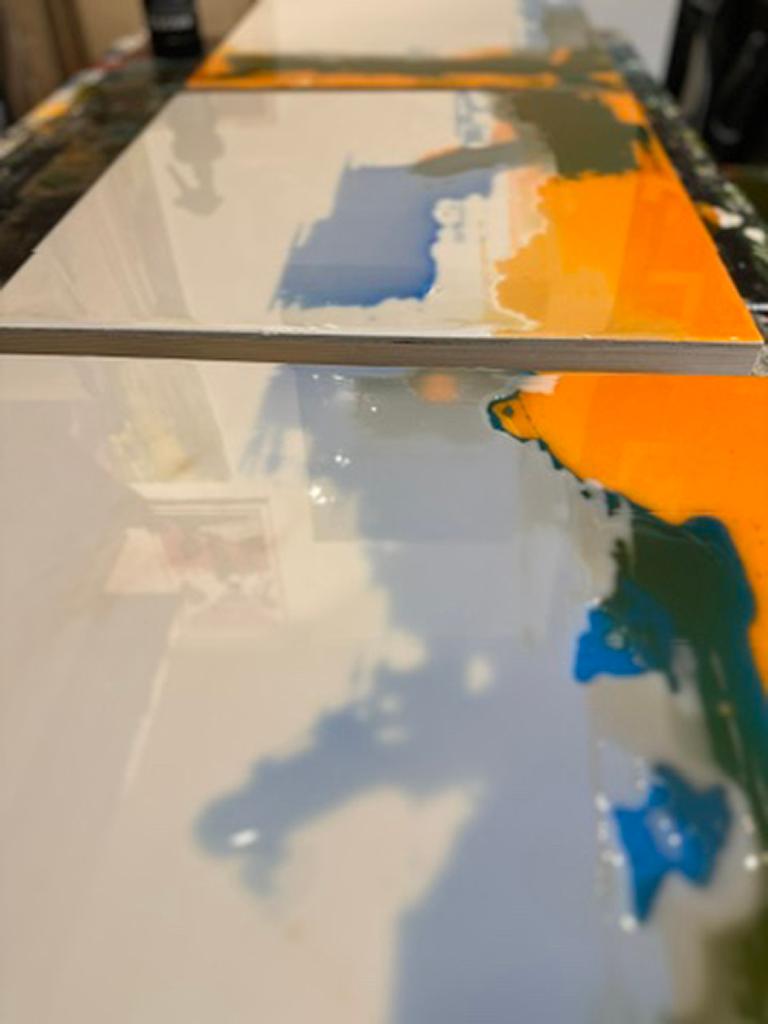 ART School ABSTRACTION 3, art en résine de style libre, pièce unique, faite à la main en vente 2