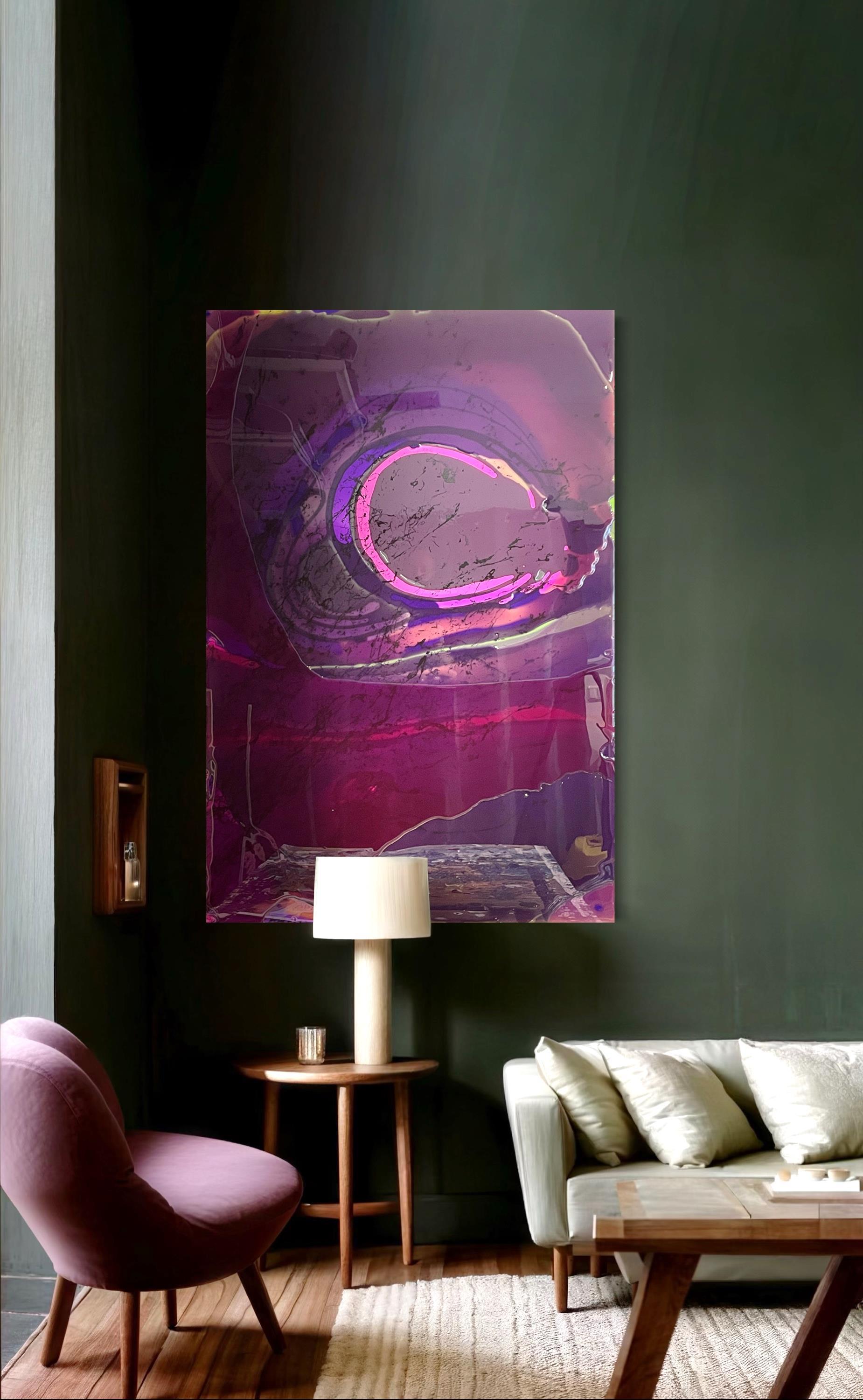 FEEL MORE WITH LESS, Freestyle Resin Art, Unique Piece, handmade - Abstract Mixed Media Art by Daniel Hellermann