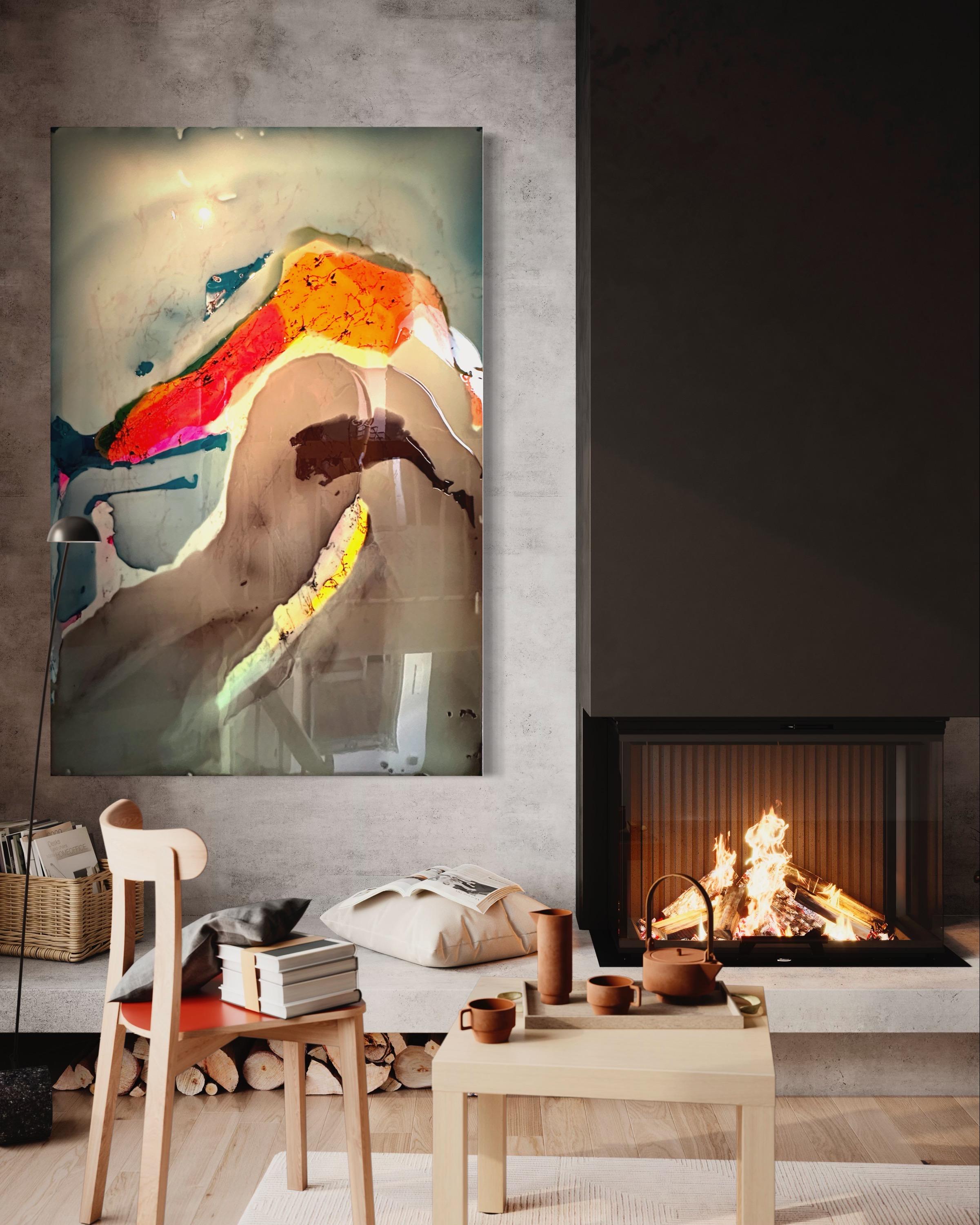 FIREPROOF, Art en résine de style libre, pièce unique, faite à la main en vente 2