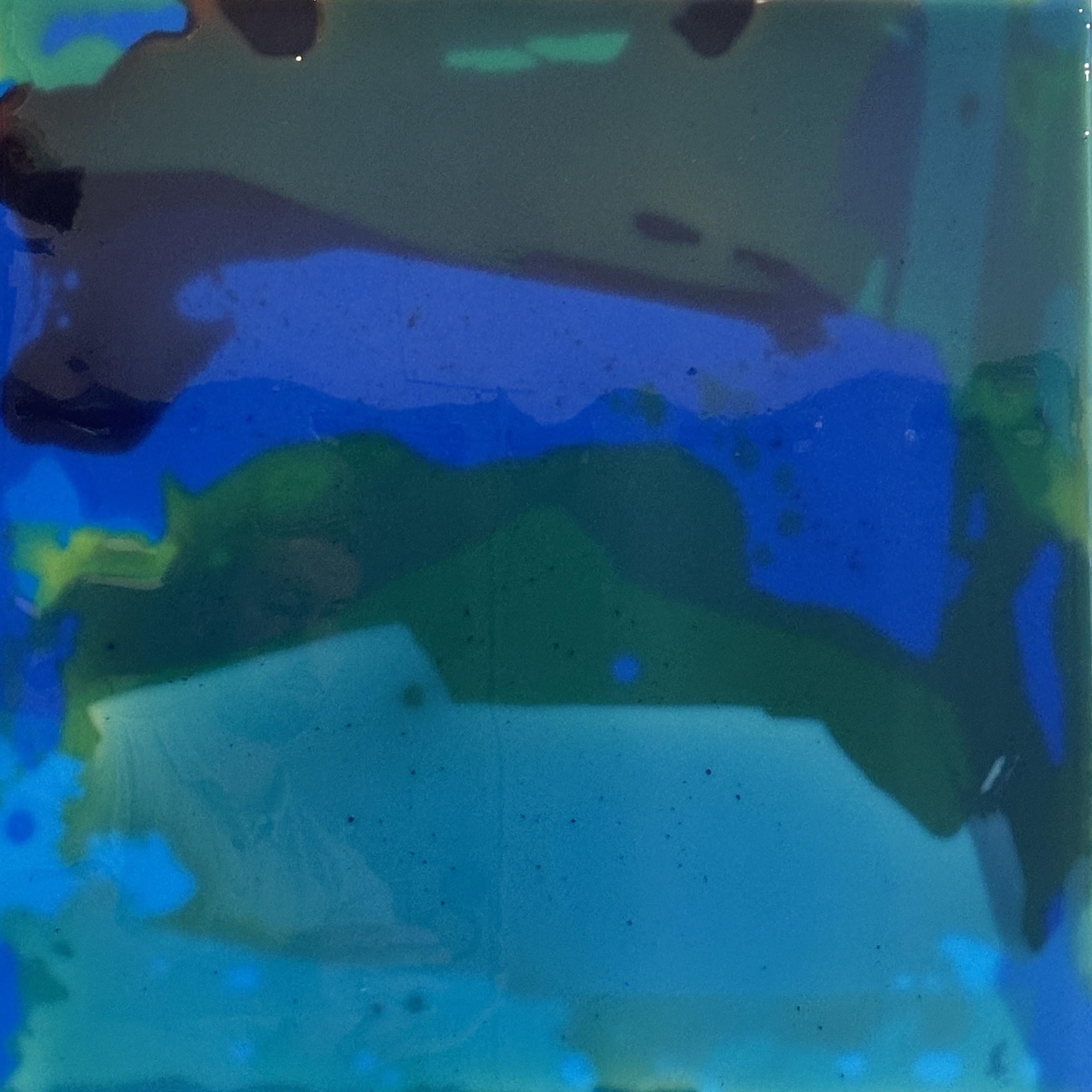NEON BLUE WORLD 4 , Arte in resina freestyle, pezzo unico, fatto a mano