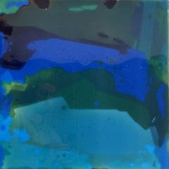 NEON BLUE WORLD 4 , Arte in resina freestyle, pezzo unico, fatto a mano