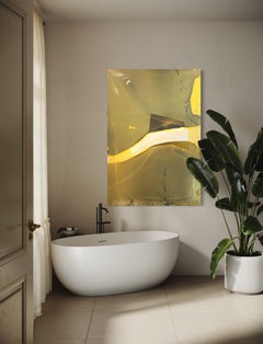 SCARED OF THE SPOTLIGHT, art en résine de style libre, pièce unique, faite à la main