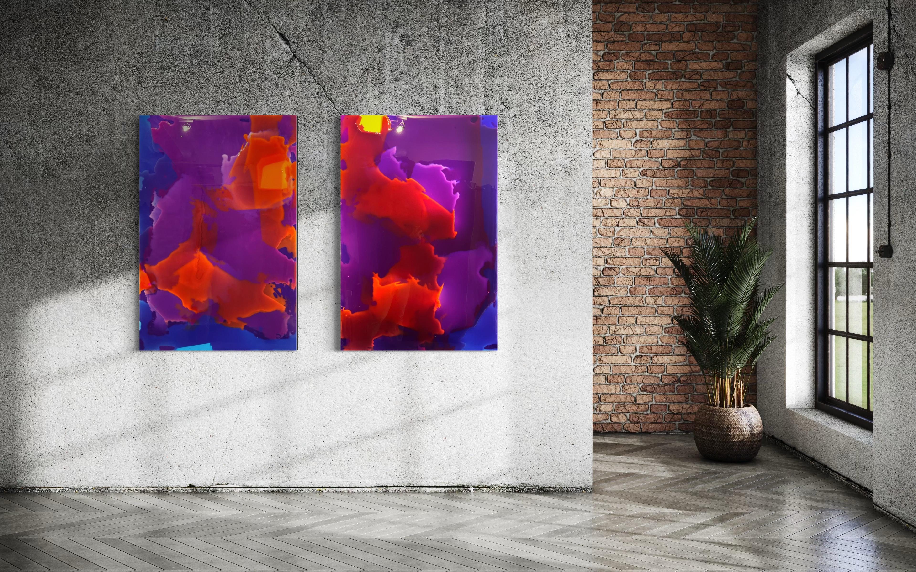 QU'EST-CE QUE J'AI FAIT ?  , Art en résine de style libre, pièce unique, faite à la main - Abstrait Mixed Media Art par Daniel Hellermann