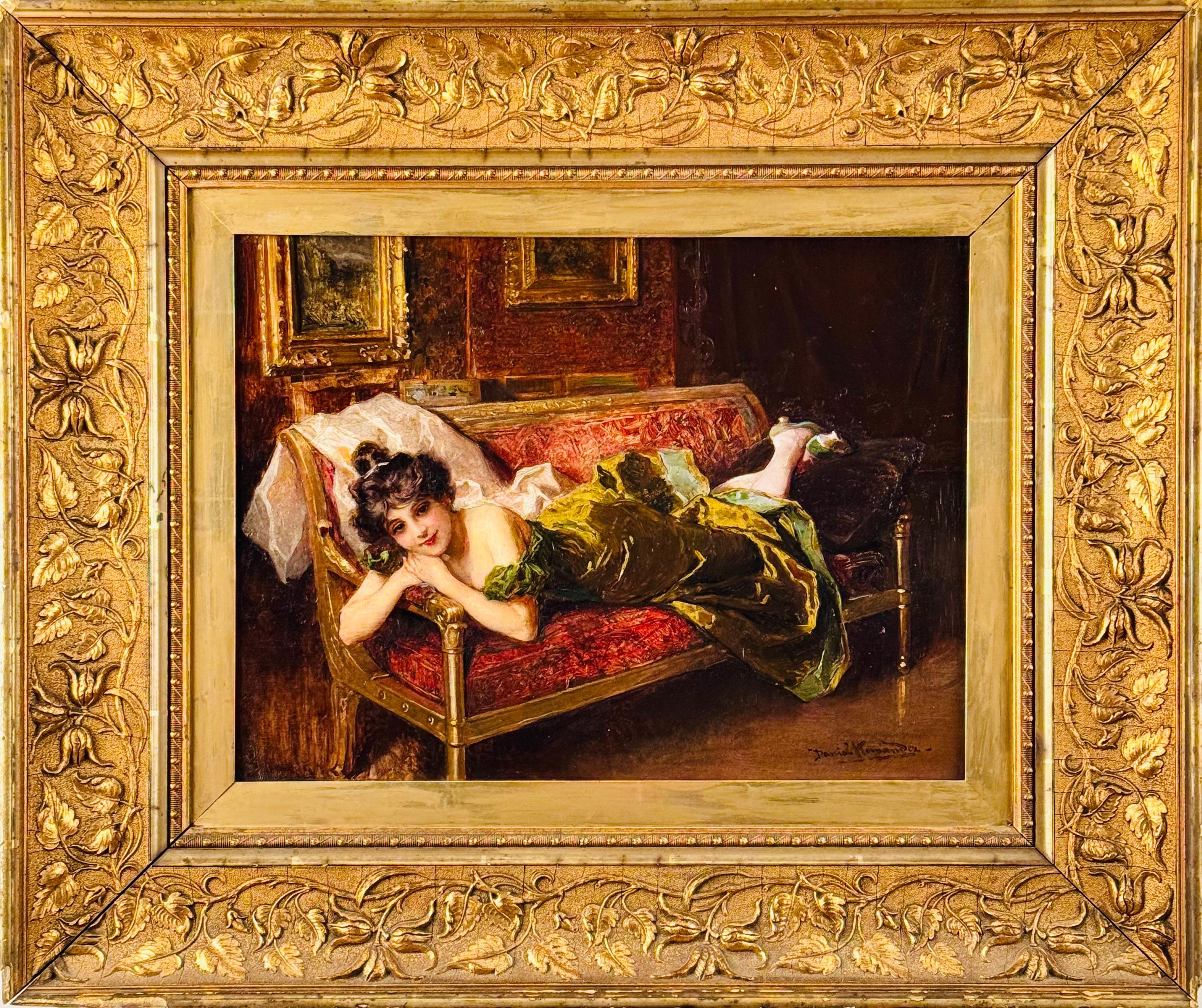 Signora sdraiata