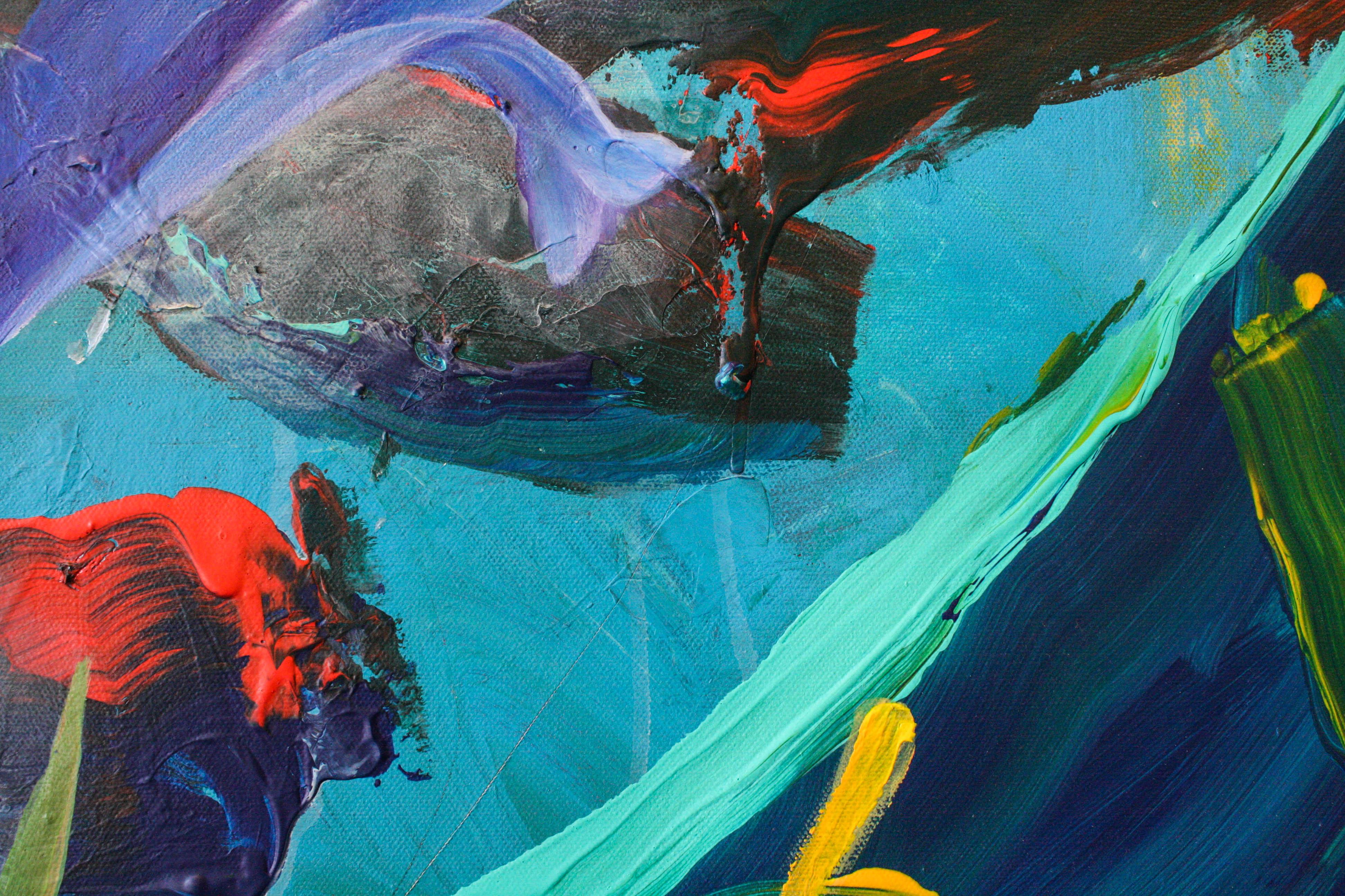 Jole - Blue Figurative Painting by Daniel Holland