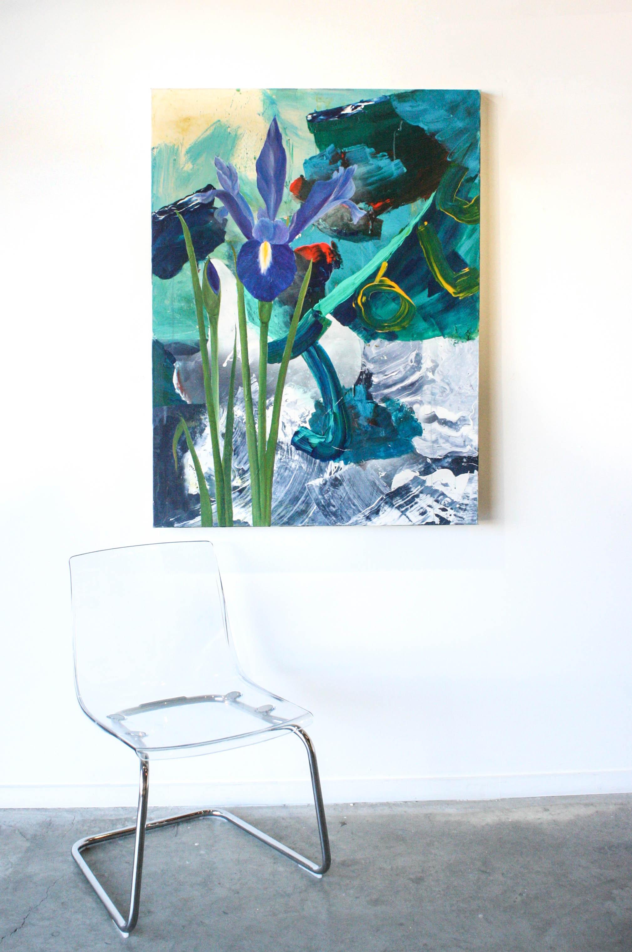 Figurative Abstract painting of a purple Iris with deep blues, turquoise and greens.

Daniel Holland (b. 1984, South Carolina, United States) attended Watkins College of Art and Design. He has shown in multiple exhibitions around Tennessee, such as