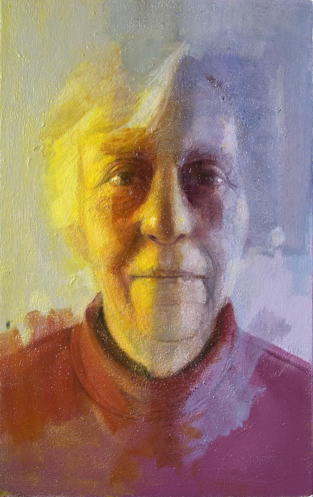 Daniel Hughes Figurative Painting - Artist's Mother Margaret - vibrant, portrait, female, figurative, oil on canvas