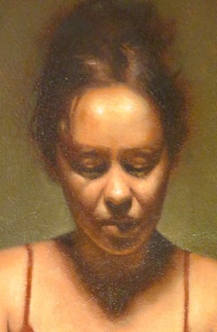 Canadese (nato nel 1968) Ritratto femminile originale di grandi dimensioni