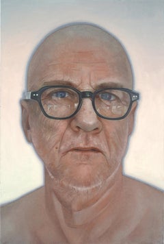 Sculptor - expressive, male, figurative, realism, portrait, oil on canvas